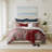 Tangier Red/Blue Linen Set Coverlet/Bedspread Set-62296387