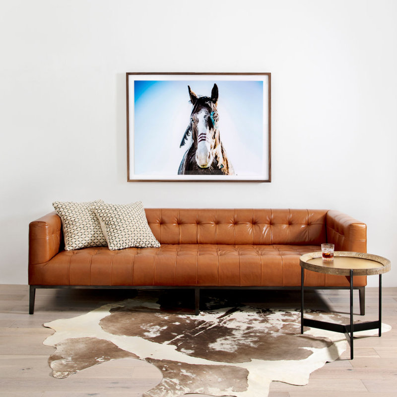 Mateo Handmade Cowhide Brown Rug