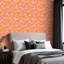 Papier peint adhésif peler et coller en PVC, revêtement mural auto-adhésif amovible avec imprimé floral abstrait rose doux, imperméable pour la décoration intérieure - rouleau