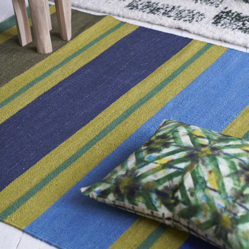 Benares Azure Rug, Rectangle 3'11" x 5'11"