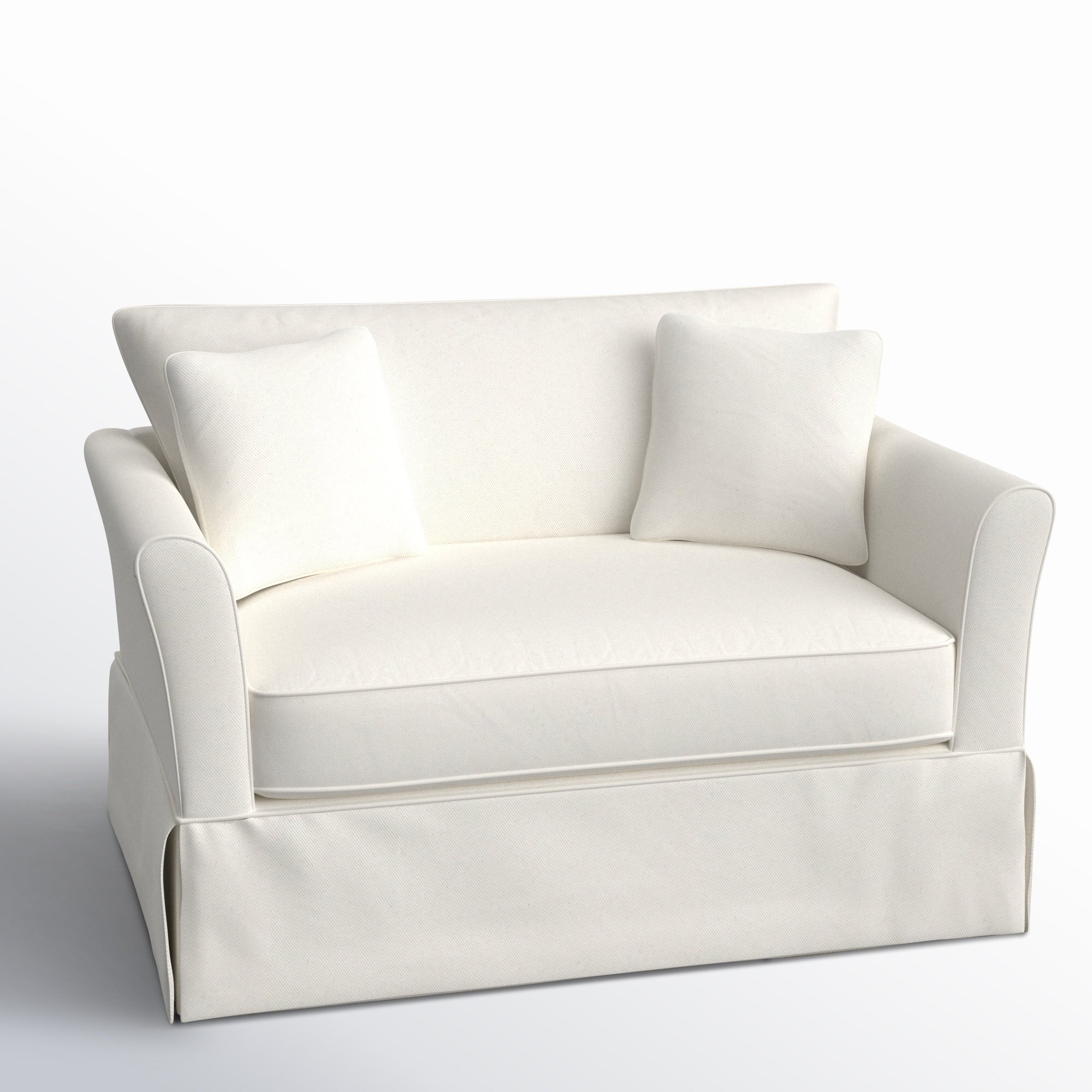 Shelby Upholstered Chair And A Half, Davis Fog Performance Bouclé
