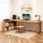 Bureau brun en bois massif en forme de L-1789262390-1789262386