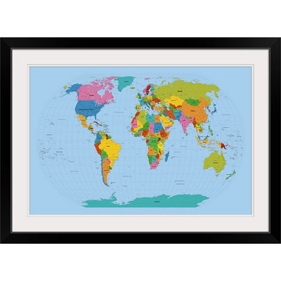 «World Map Bright» par Francy, impression
