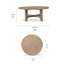 Table basse ronde en bois Gladston (35,5 po)