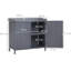 Solid Wood Single Storage Cabinet ( 95.5cm H x 98cm W x 48cm D)