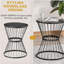 Table d'appoint en acier 16 po Outsunny