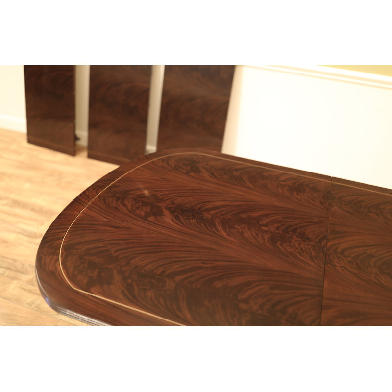 Mahogany Wood Dining Table, Dark Walnut
