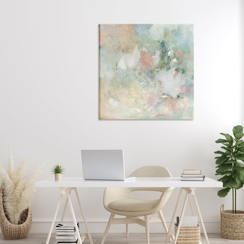 Serene Pastel Brushstroke Harmony Canvas, design by Carol Robinson, 30" H x 30" W