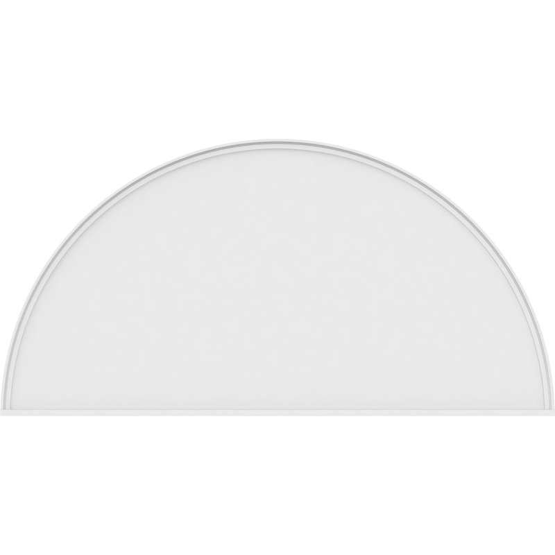 Semi-Circle with Smooth Architectural Grade PVC Pediment, H 43 po x l 86 po x P 2 po