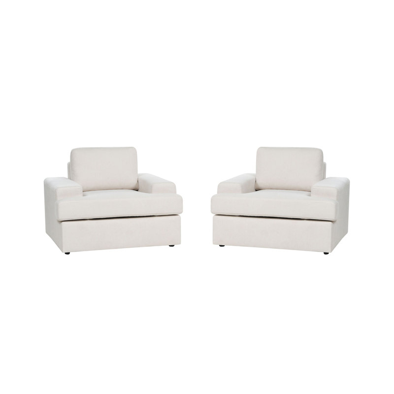 Lecenta Upholstered Armchair, Light Beige