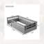 Lit simple 78,5 po Montessori avec rails surélevés et tablette de rangement-1259682525
