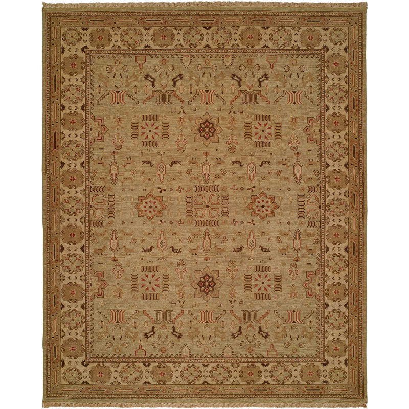 Hand Woven Wool Oriental Area Rug, Round 8'