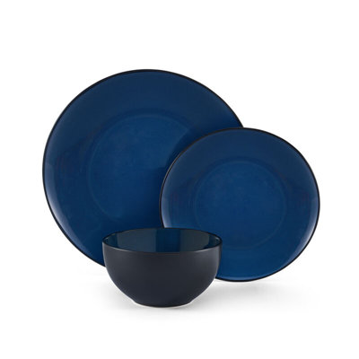 Pfaltzgraff Lucy 12-piece Stoneware Dinnerware Set, Service For 4 In Blue