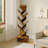 Tree Bookshelf with Drawer Bookcase, Modern Book Storage, Free Standing Tree Bookcase, Utility Organizer Shelves for Home Office, Living Room, Bedroom, Rustic Brown-1543118934-1543118931