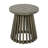 Outdoor Round Coffee Table, Acacia Wood Patio Side Table Grey Finish For Balcony-1962522445
