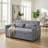53" Corduroy Convertible Loveseat Sleeper Sofa with Pull-Out Bed, USB & Storage-950396800
