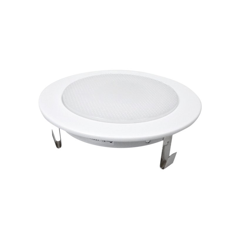 5'' White Satin Glass Recessed Shower Trim Kit
