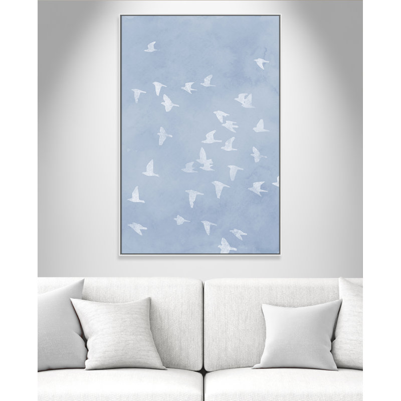 Flying Friends Print by Marcus Prime, White Floater, 41.5'' W x 61.5'' H