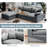 Cloud Couch Modular Sectional Sofa For Living Room, Oversized Comfy Down-Filled Cushion, Modern Upholstered Deep Seat Couches, Detachable Slipcover For Easy Cleaning-2005867635
