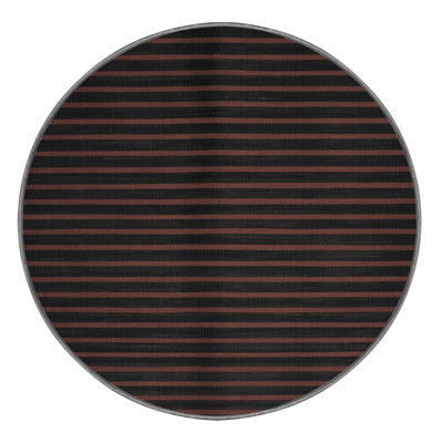 Tapis gris à rayures horizontales lavable à la machine