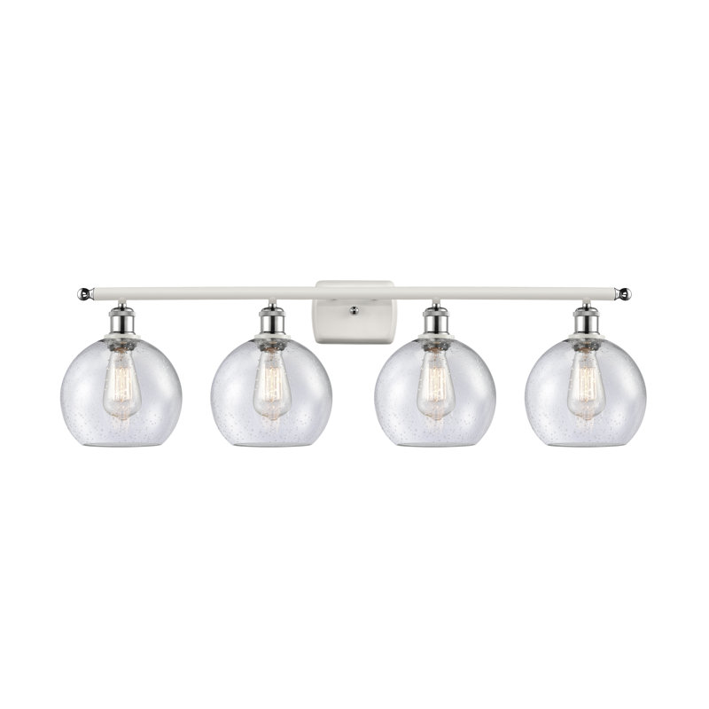 Éclairage de salle de bain à intensité variable 4 lumières Baptista, Transparent, Ampoule DEL 6 watts Vinage