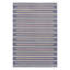 Rug & Kilim’S Contemporary Dhurrie Rug In Blue And Cream With Stripes