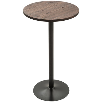 Chaska Round Solid Wood Top Metal Base Dining Table