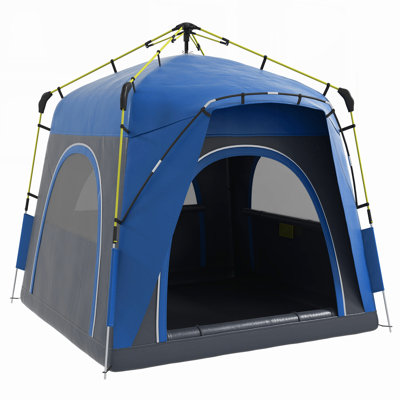 4 Person Pop Up Tent with Quick Setup, Hydraulic Mechanism, and Family Travel Friendly Design for Easy Camping