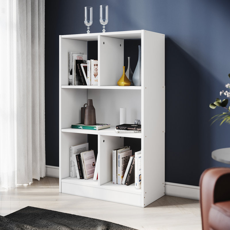 60*29*100cm, Multi-Layer Storage Shelf - MDF/Chipboard Material, Space-Saving Bookcase, White