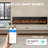80'' Electric Ultra-thin 750/1500w Fireplace Recessed And Wall Mounted With App & Remote Control-684185853