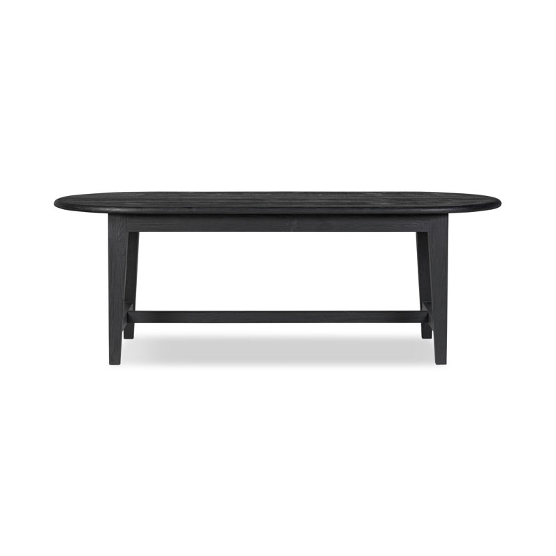 Alfie Dining Table 87"-Black Pine, Honey Pine, 30" H x 110.25" L x 35.5" W