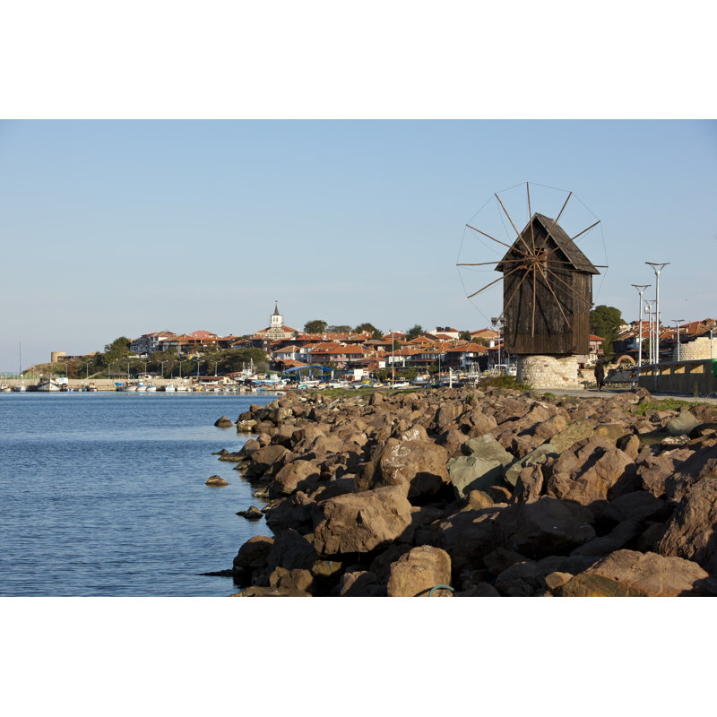Nesebar Windmill by Zz1969 - Wrapped Canvas Print, 30cm H x 46cm W