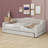 Upholstered Daybed With LED Belt And Trundle-2030248553