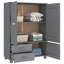 Armoire garde-robe pour armoire garde-robe en bois de pin massif Hamar-859741171
