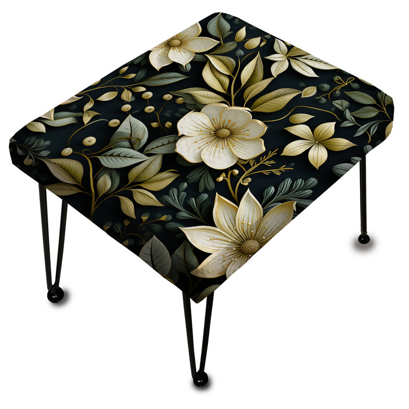 Stormy Botanic Moody Patterns - Repose-pieds rectangulaire botanique