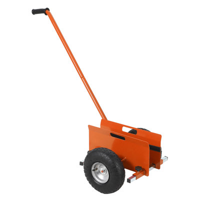 Heavy‑Duty Industrial Steel Panel Dolly, 400‑lb Weight Capacity, 39" Extended Handle & 10" Rubber Wheels, Moving Cart for Sheetrock, Plywood and Doors