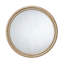 Miroir mural rond Riri, cadre en bois brun de 36 pouces, cadre non biseauté