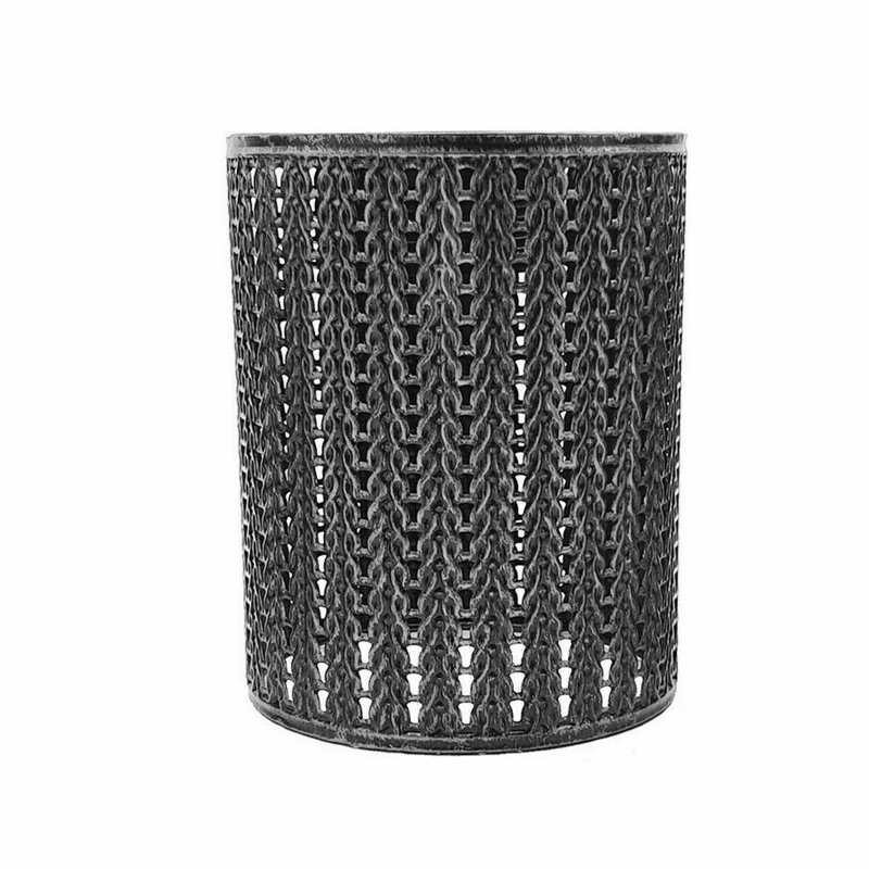 13.5cm H Metal Drum Lamp Shade ( Uno ), Brushed Silver