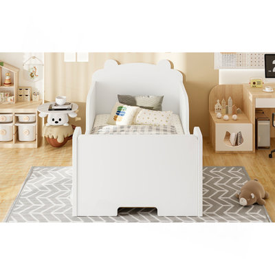 Bear-Shaped Toddler Floor Bed for Safe Independent Sleep