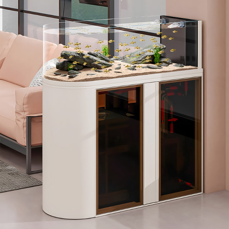Aquarium écologique moderne à filtre de fond de luxe moderne, 45,97 gallons (H 50,39 po x l 46,77 po x P 18,58 p