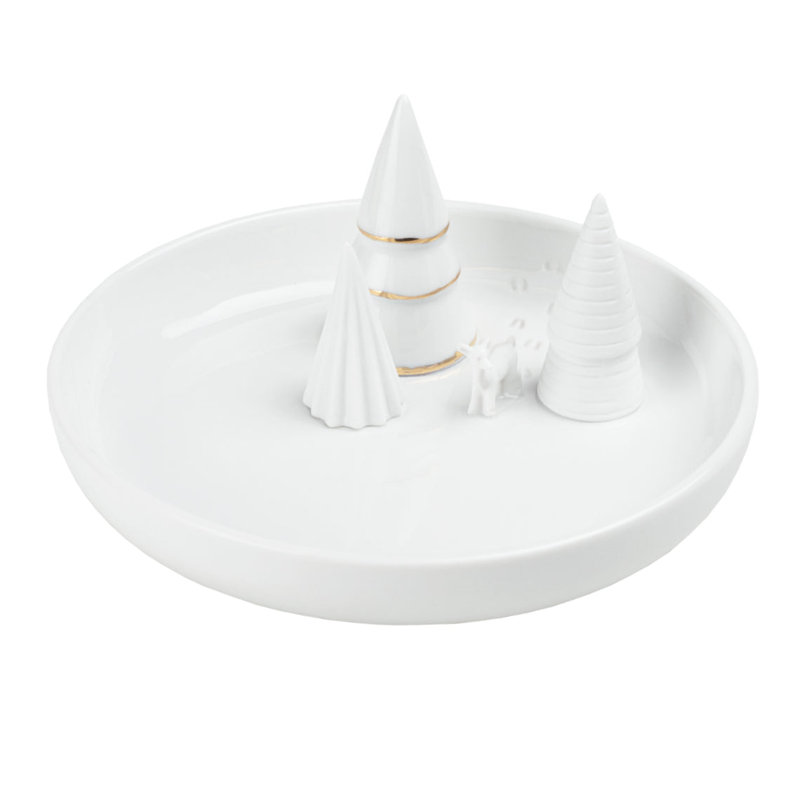 Porcelain Stories Winter Forest Serving Dish