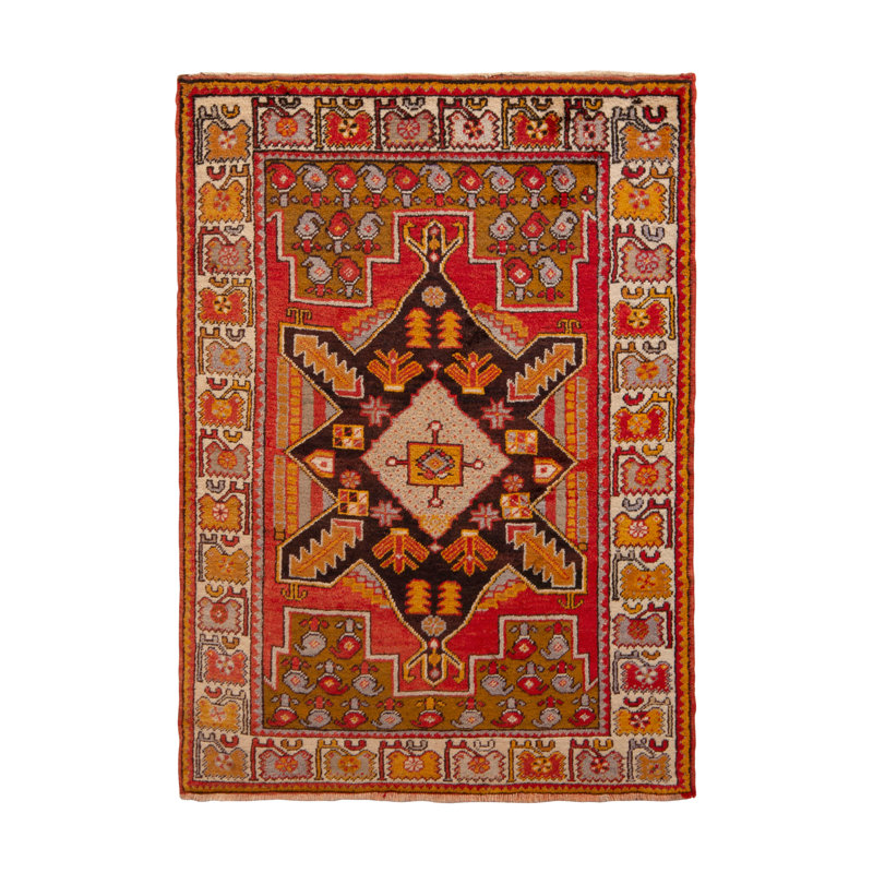 One-of-a-Kind Rectangle 3'5" X 5' Hand Knotted Area Rug