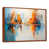 Toile avec cadre flottant brun
