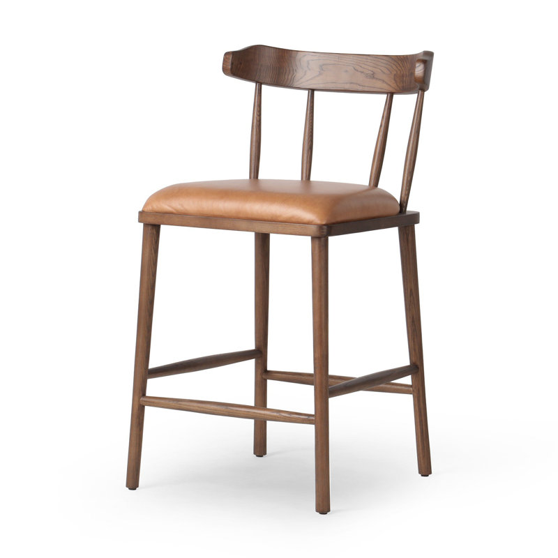 Colter Stool-Antwerp Natural-Counter, Chaps Saddle, Dark Brown