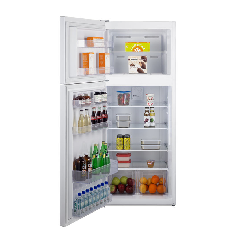 Summit Appliance 28" Wide Top-Mount Refrigerator-Freezer, White, Left Handed