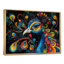 Impressionnant portrait de paon sur fond noir I - paon, art mural-1612901987-1852685213
