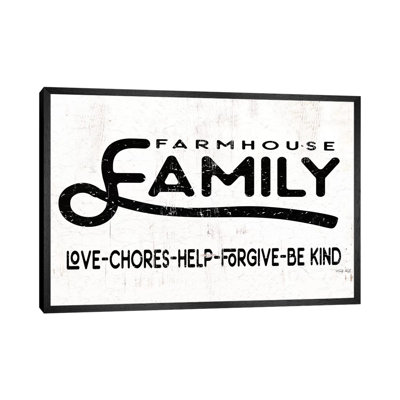 Farmhouse Family 1 Piece Wall Art on Canvas