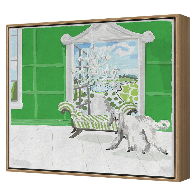 Garden Views 1 Print by Dana Gibson, Gold Framed