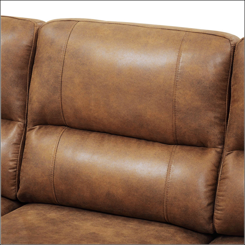 Canapé rétro en cuir à trois places, confort luxueux et design classique pour une élégance intemporelle dans n'importe quel salon.