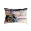 Coussin lombaire imprimé en velours de coton avec feuille d'or